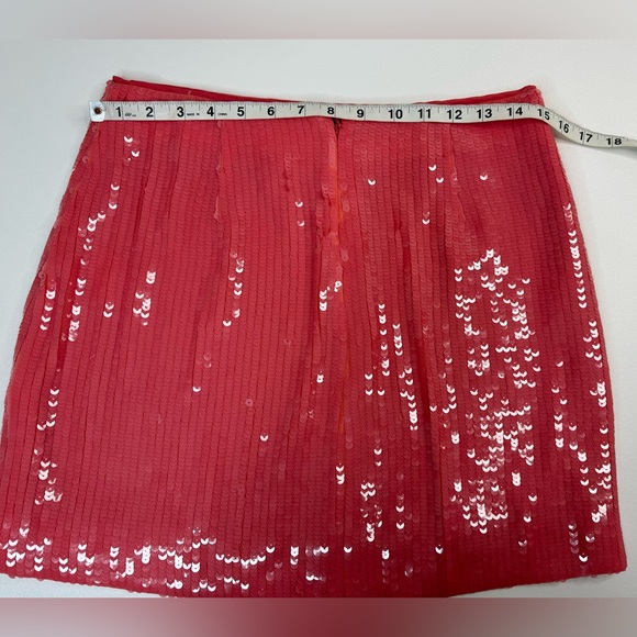 NWT J. Crew Collection Sequin Hot Pink Lined Mini Skirt Size 6 - Picture 5 of 9